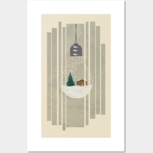 Christmas light illustration Posters and Art